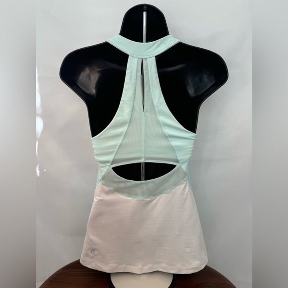 Lululemon Light Blue & White Racerback Tank - Picture 3 of 6